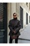Half-Cape Buttoned Belted Trench Coat - 5