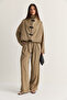 Women's Mink Accessory Detailed Zippered High Collar Lined Jacket Palazzo Trousers Set 2826 60286501 - 3