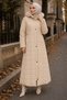 Full Length Nova Quilted Coat Beige Hm2957 - 3