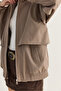 Women's Mink Oversize Stand Collar Zippered Elastic Waist Lined Short Trench Coat 2820 60286510 - 4