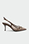 Nadde Gold Accessory Detailed Aci Brown Women's Heeled Shoes - 2