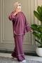 6660 - Stylish, Comfortable, Loose-Fitting Modal Fabric Women's Set with Interlaced Details