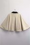 Brown Velvet Collar Poncho with Button Detail on Sleeves Per9756 - 5