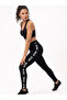 Women's Black Breathable Ultra Comfortable Fabric Gym Embossed Printed Sports Leggings - 2