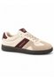 Men's Beige Claret Red Lace-Up Thick Sole Daily Comfortable Sports Shoes - 4