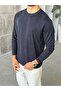 Washable Modal Fabric Basic Sweat m Navy Blue - 2