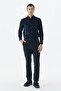 Navy Blue Comfort Fit Flexible Sports Pants - 2