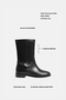 Okra Black Leather Buckle Detailed Boots - 4