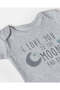 Baby Boys Grey And White Printed Clothing Set 5 Pieces - 4