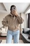 Zippered Suede Jacket with Pockets - 5