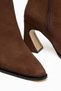 Serdem Women's Brown Suede Special Design Heeled Boots - 3