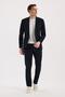 Navy Blue Comfort Fit Elastic Waist Flexible Sports Jogger Pants