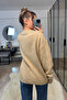 Camel Crew Neck Soft Sweater - 0938 - 3