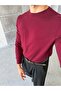 Basic Knitted Knitwear Long Sleeve m Claret Red - 3