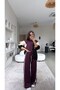 Modal Premium Suit with Plum Garnish and Stripes - 4