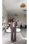 Brown Premium Knitwear Snap Fastener Cardigan Trouser Set - 5