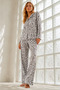 Women's Dowry Polka Dot Gray Pajama Set