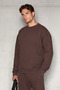 Creek men's round neck regular sweatpants set brown sweatpants set - 2