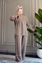 6660 - Stylish, Comfortable, Loose-Fitting Modal Fabric Women's Set with Interlaced Details - 3