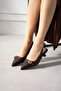 Zrct2 - buckled heeled women's shoes 4 cm brown - 2
