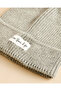 Women Grey Ribbed Cuffed Beanie - 2