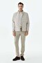 Beige Comfort Fit High Collar Sports Coat