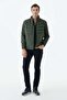 Green Comfort Fit Stand Collar Sports Coat - 2
