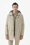Beige Comfort Fit Hooded Coat - 4