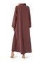 Lightweight Crepe Fabric Design for Stylish Collar Detailed Long Abaya Fashion - 3
