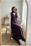 Women's Hijab Plaid Patterned Vest and Long Skirt Set, Stylish 2-Piece Set with Buttons - 4