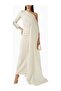 Asymmetrical Maxi Women's Dress with Crystal Cuff Detail - 3
