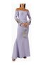 Off-Shoulder Embellished Stone Embroidered Couture Women's Dress - 2