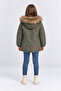 Girl's Fur Hooded Winter Coat with Soft Lining and Warm Keeping Features Ak4269 - 5