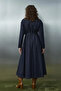 Pocket Detailed Zippered Denim Dress-Blue Blue - 3
