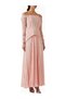 Pleated Off-Shoulder Pink Maxi Women's Dress