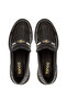 Women's Genuine Leather Brown Loafer Shoes - 5