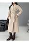 Belted New Season Lined Premium Quality Comfortable Fit Women's Cashmere Coat - 7