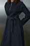 Pocket Detailed Zippered Denim Dress-Blue Blue - 4