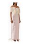 Crystal-Embellished Off-Shoulder Low-Cut Long Women's Dress