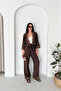 Ethnic Pattern Striped Suit - Bitter Brown Bitter Brown - 5