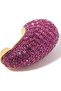 Pave Dome Earrings, Crystal Kup Style Earrings - 2