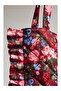 Floral Ruffle Fabric Women's Shoulder Bag - 3