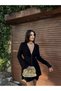 V-Neck Long Sleeve Mini Dress with Drawstring Waist Shorts - 2