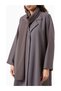 Modern Minimalist Notched Collar Abaya Reflects Elegance with Long Sleeves and Aline Silhouette - 4