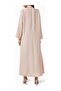 Modern Minimalist Notched Collar Abaya Reflects Elegance with Long Sleeves and Aline Silhouette - 3