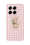 Xiaomi 17t Pro Compatible Floral Rabbit Pattern Transparent Phone Case