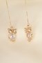 Gold Color Crystal Stone Long Dangle Owl Earrings