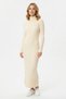 Women's High-Necked, Long-Sleeved, Stylish, Casual Knitwear Sweater Dress - 2