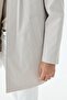 Stone Comfort Fit Berber Collar Hidden Button Coat - 5
