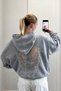 Wing Back Panel with Lace Detail Sweatshirt - 2